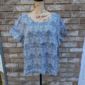 ⭐ Rachel Zoe 100% Linen Blouse 1X